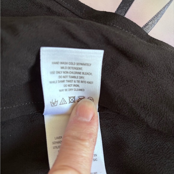 Free People Black Draped Knot-Front High-Low Maxi Top Sz M NWT - Picture 6 of 6